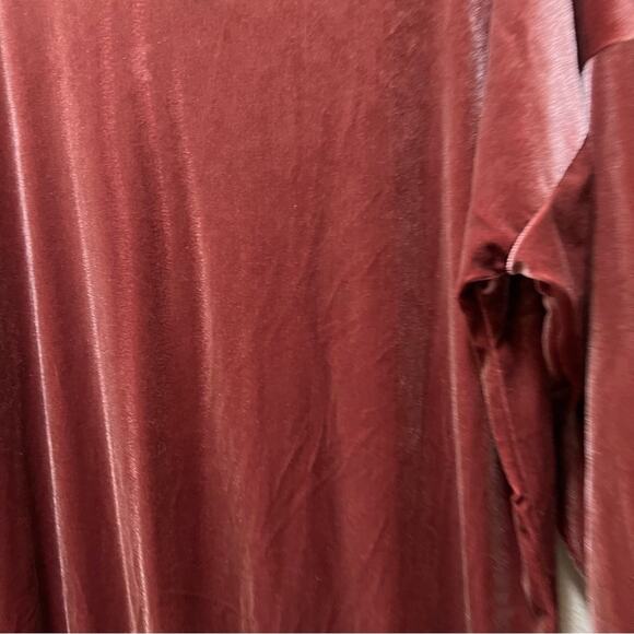 Urban Outfitters Evie Velour Rust Orange Long Sleeve Turtleneck Mini Dress Sz XS - Picture 5 of 9